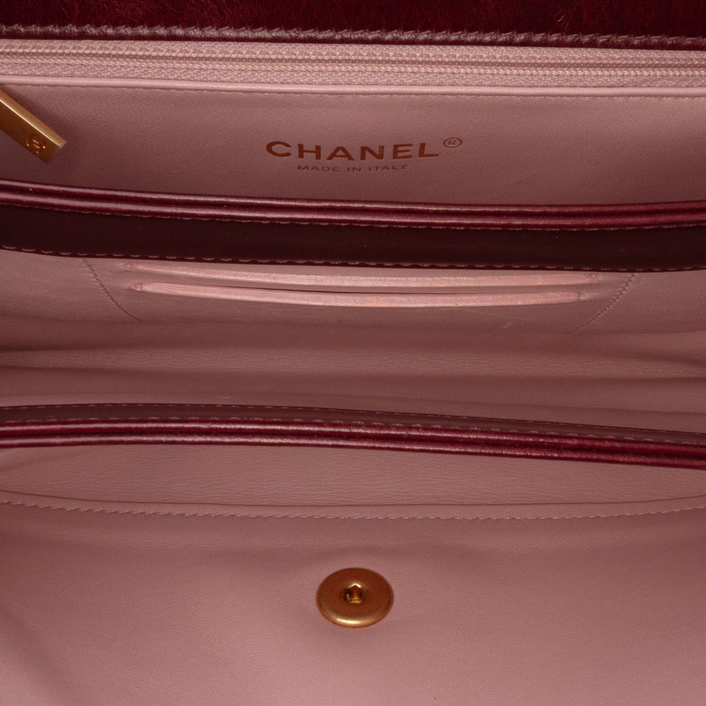 Chanel Small Aged Calfskin Straight Lined Flap