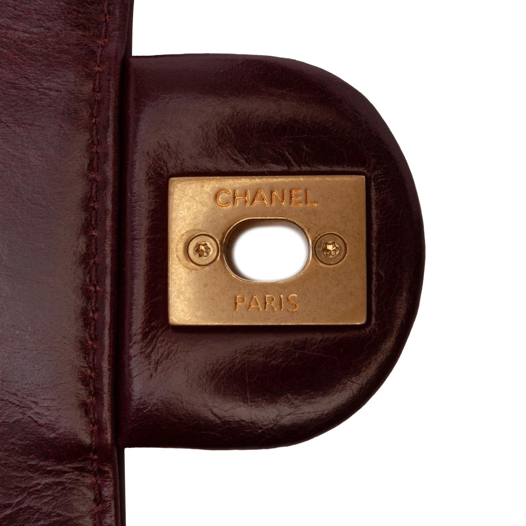 Chanel Small Aged Calfskin Straight Lined Flap