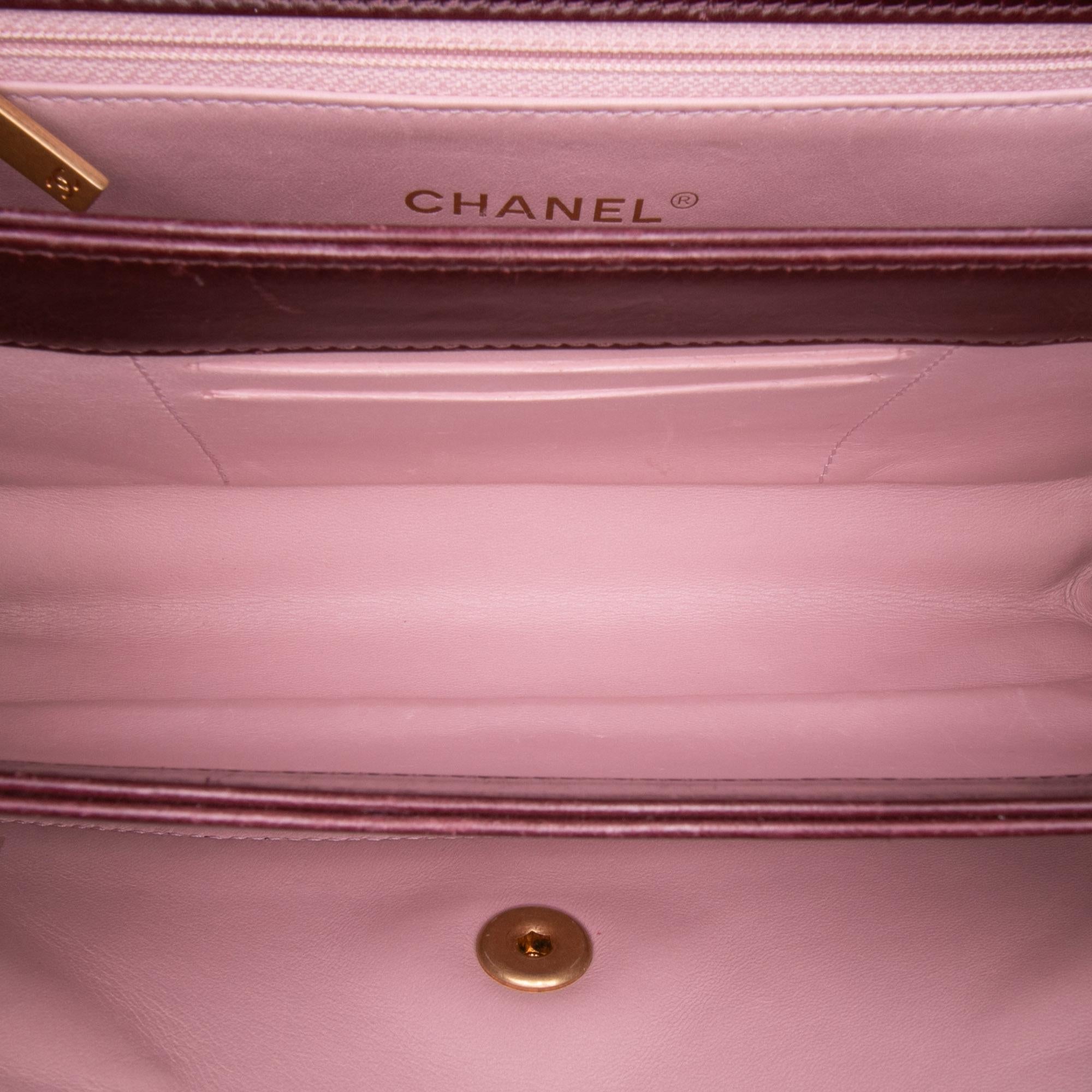 Chanel Small Aged Calfskin Straight Lined Flap