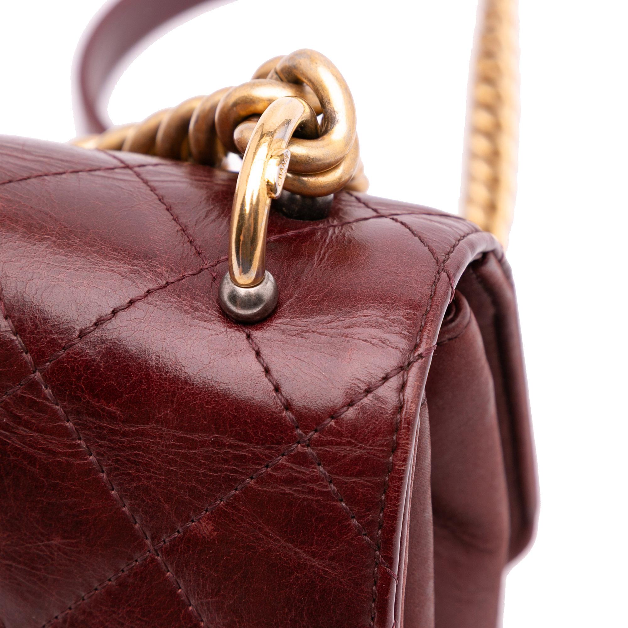 Chanel Small Aged Calfskin Straight Lined Flap