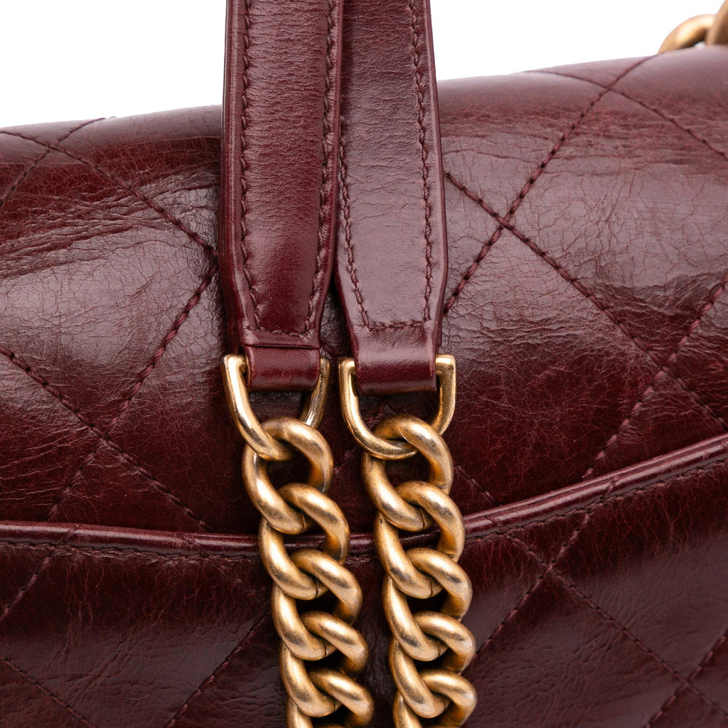 Chanel Small Aged Calfskin Straight Lined Flap