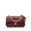 Chanel Small Aged Calfskin Straight Lined Flap