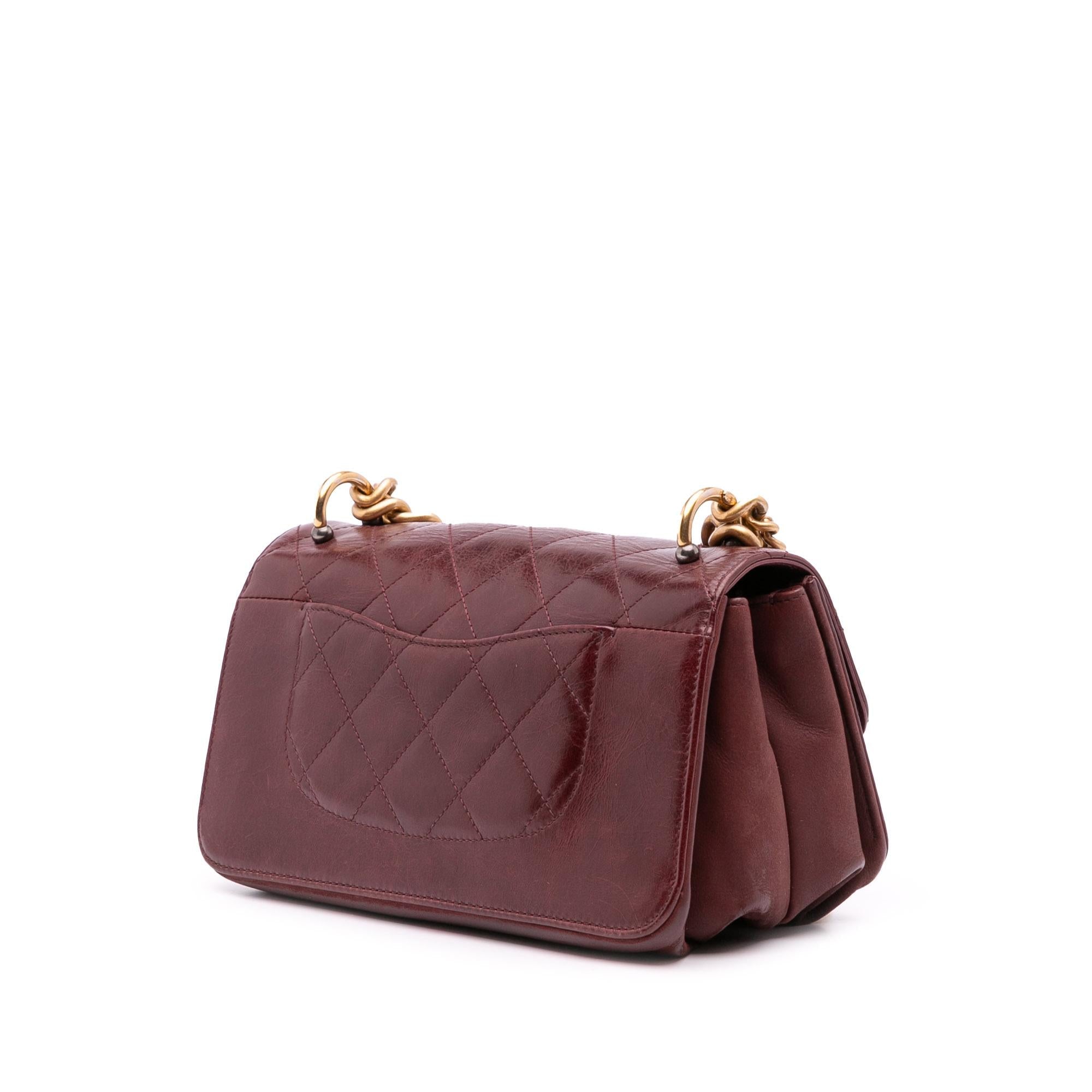 Chanel Small Aged Calfskin Straight Lined Flap