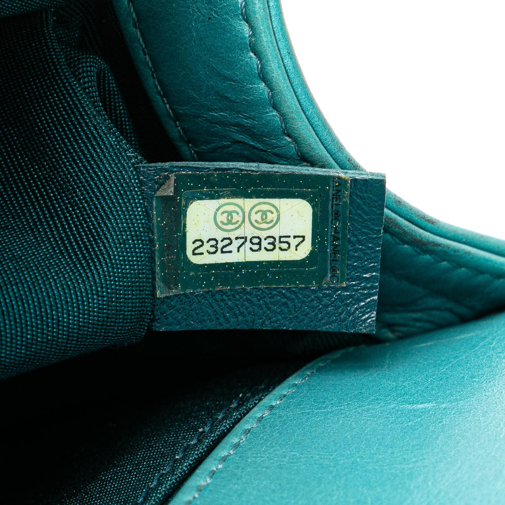 Chanel Small Bicolor Shearling Boy Flap