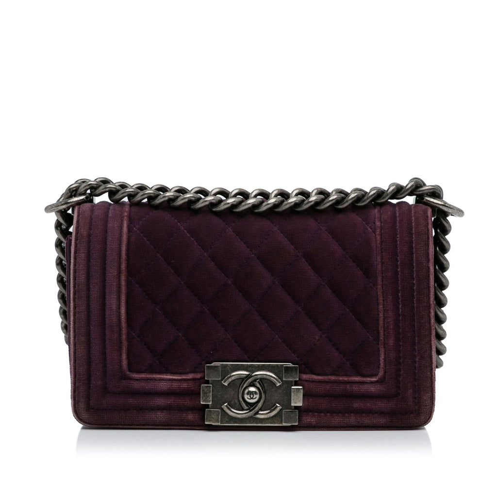 Chanel Small Boy Velvet Flap Bag (SHG-xHXqXz)