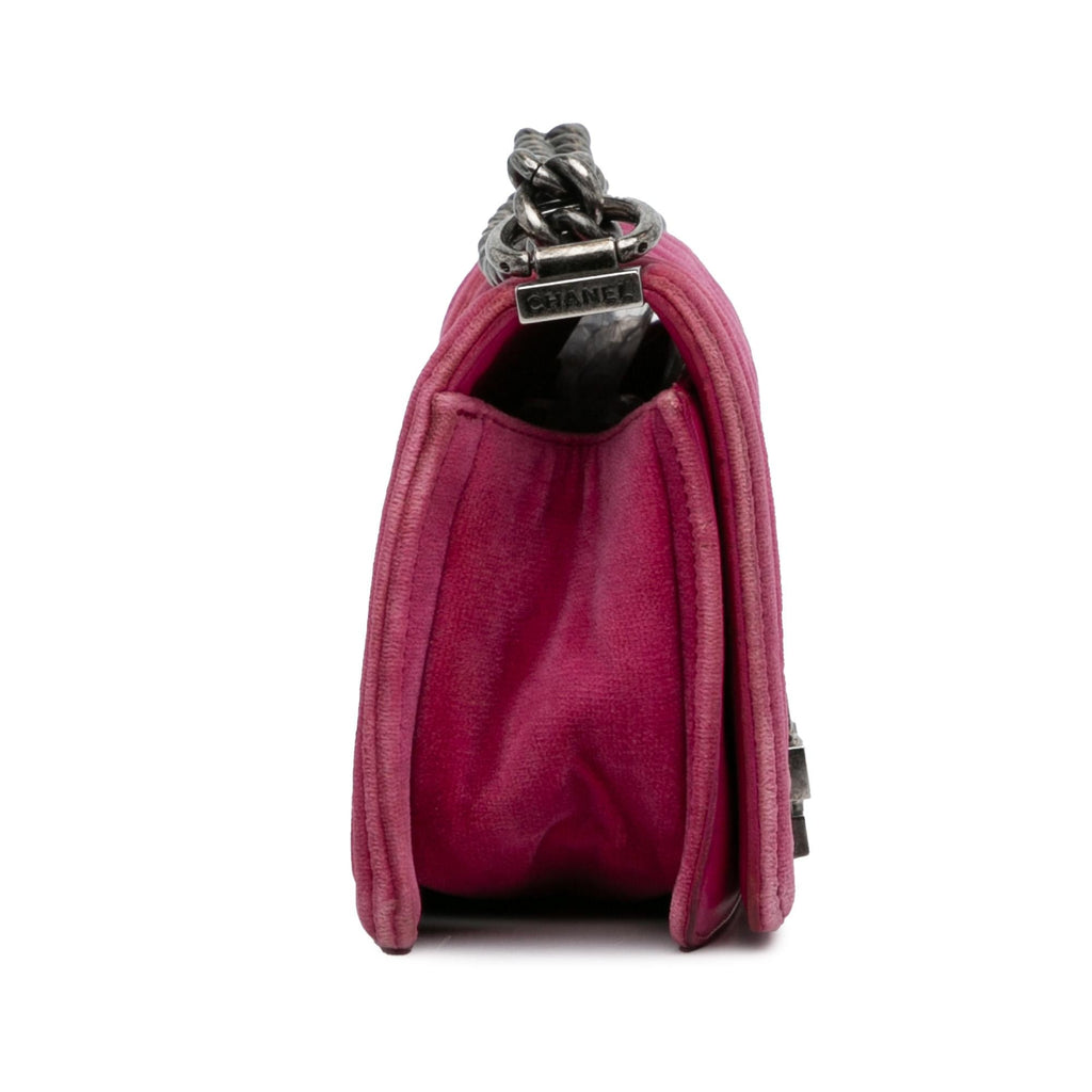 Chanel Small Boy Velvet Flap Bag (SHG-p1JjYJ)
