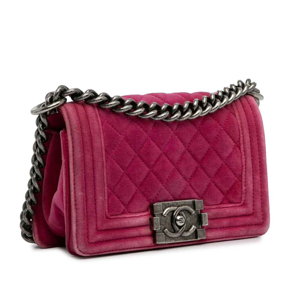 Chanel Small Boy Velvet Flap Bag (SHG-p1JjYJ)