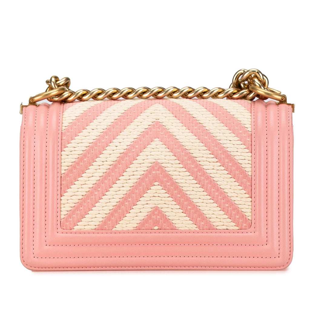 Chanel Small Braided Chevron Boy Flap (SHG-f3tD92)