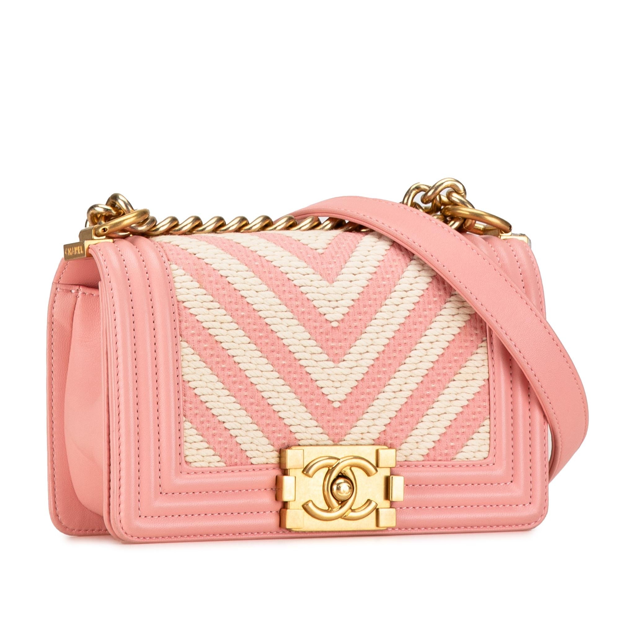Chanel Small Braided Chevron Boy Flap (SHG-f3tD92)