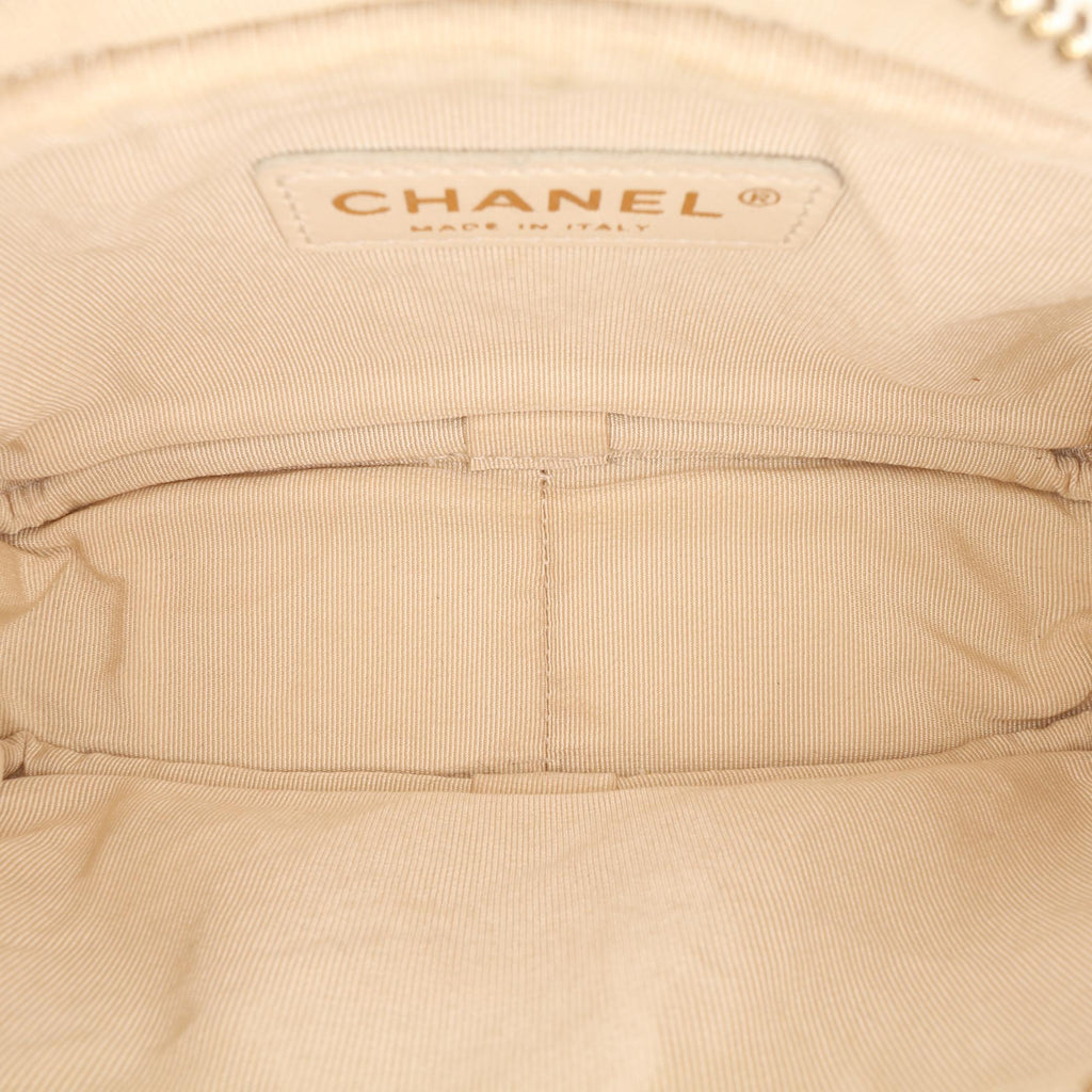 Chanel Small CC Flat Quilted Caviar Camera Bag