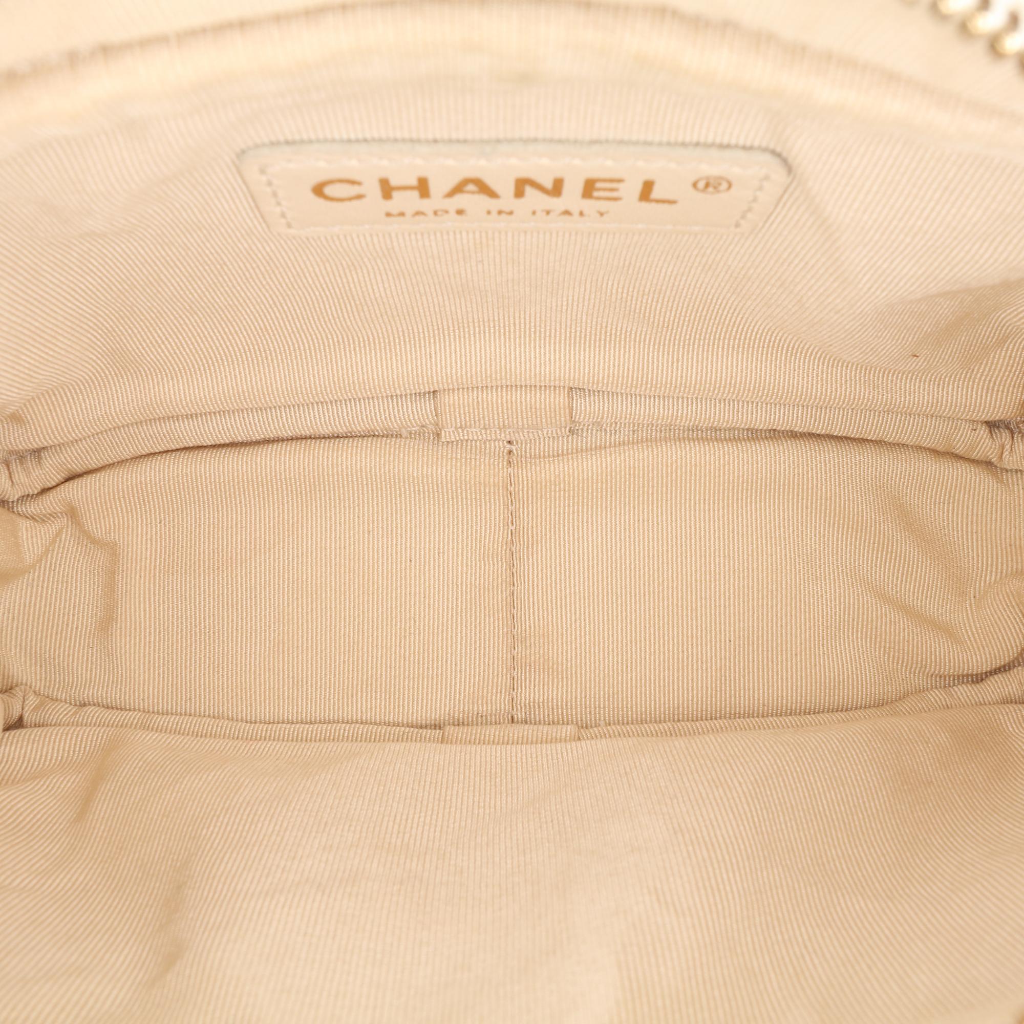 Chanel Small CC Flat Quilted Caviar Camera Bag