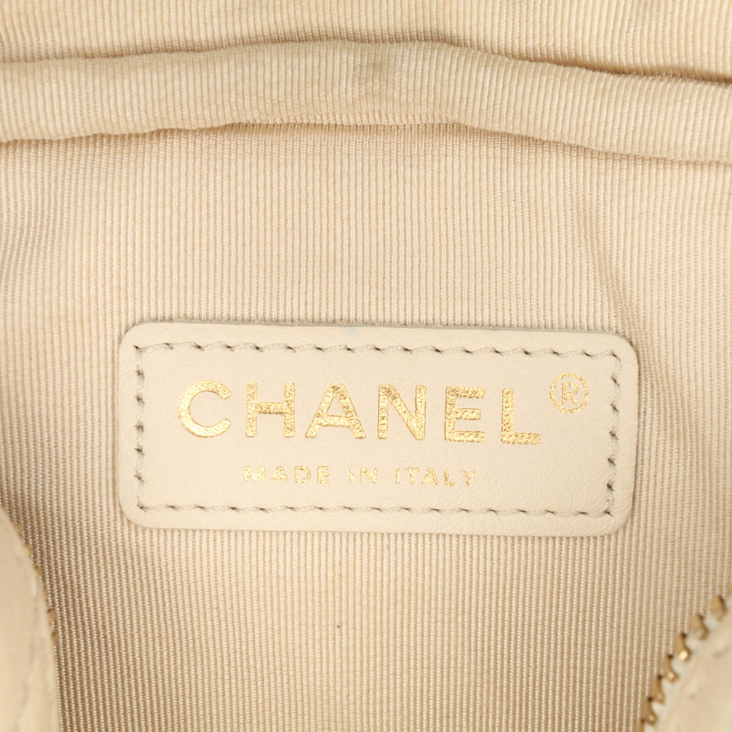 Chanel Small CC Flat Quilted Caviar Camera Bag