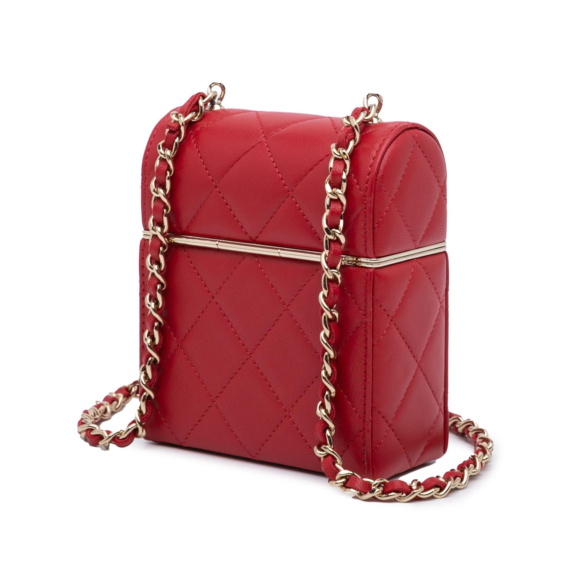 Chanel Small CC Lambskin Box Vanity with Chain