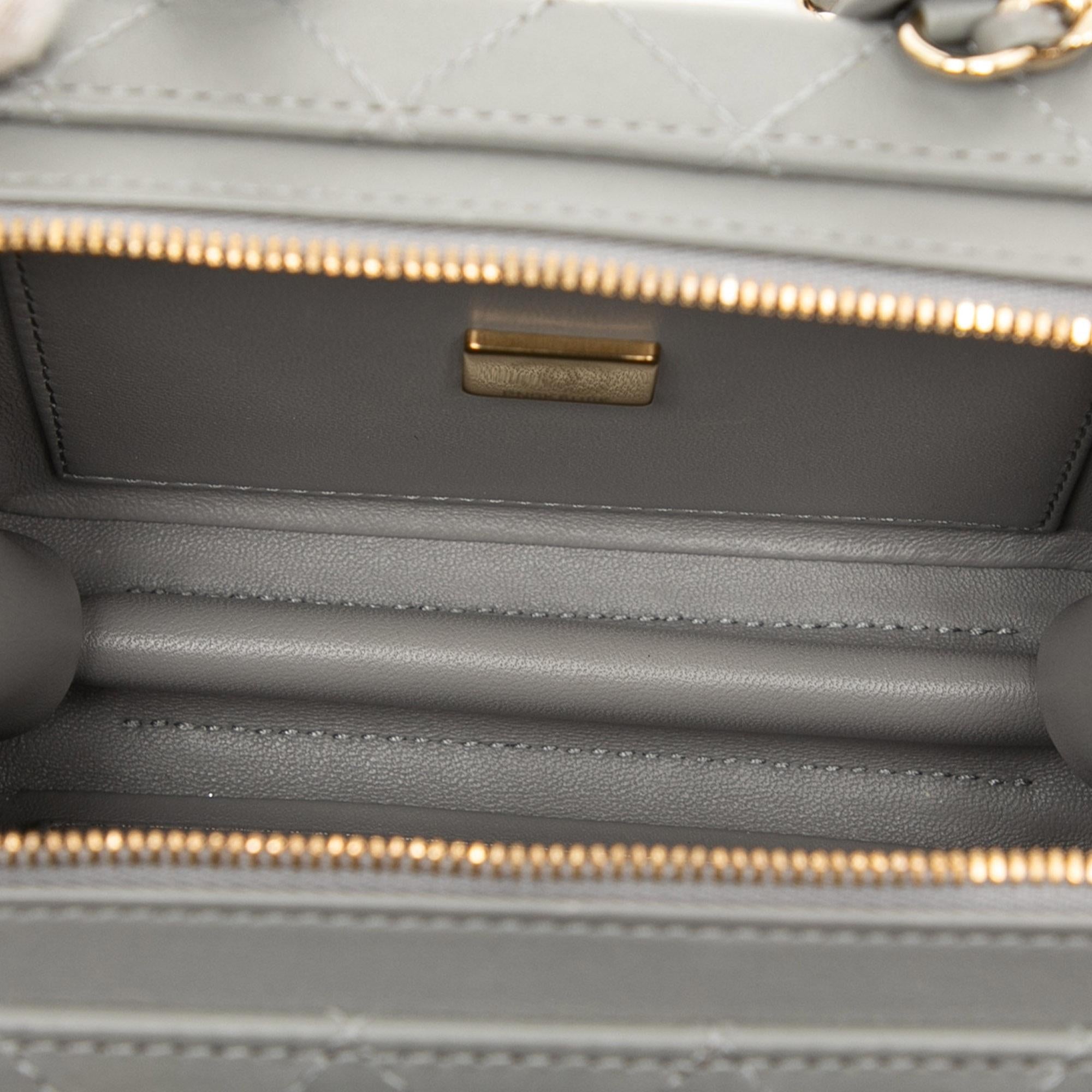 Chanel Small CC Quilted Calfskin Top Handle Convertible Vanity Case