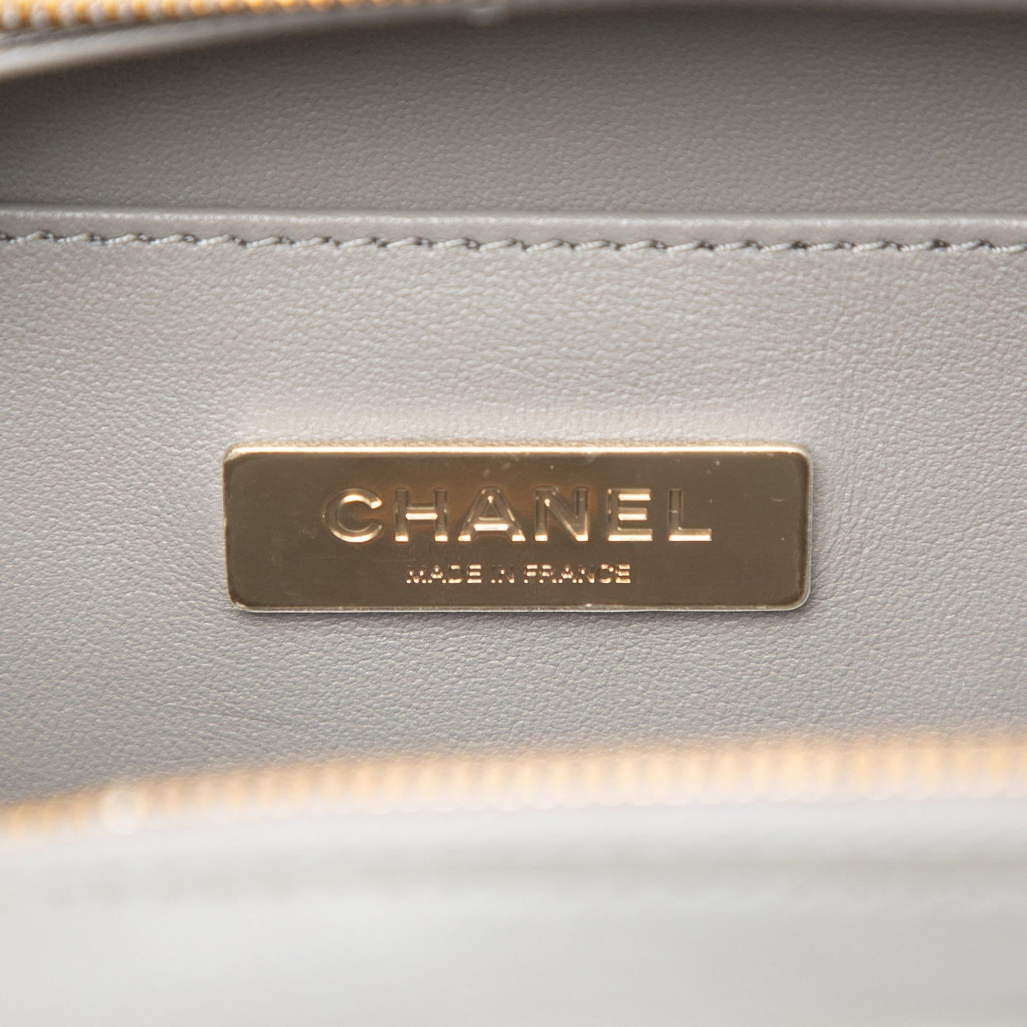Chanel Small CC Quilted Calfskin Top Handle Convertible Vanity Case