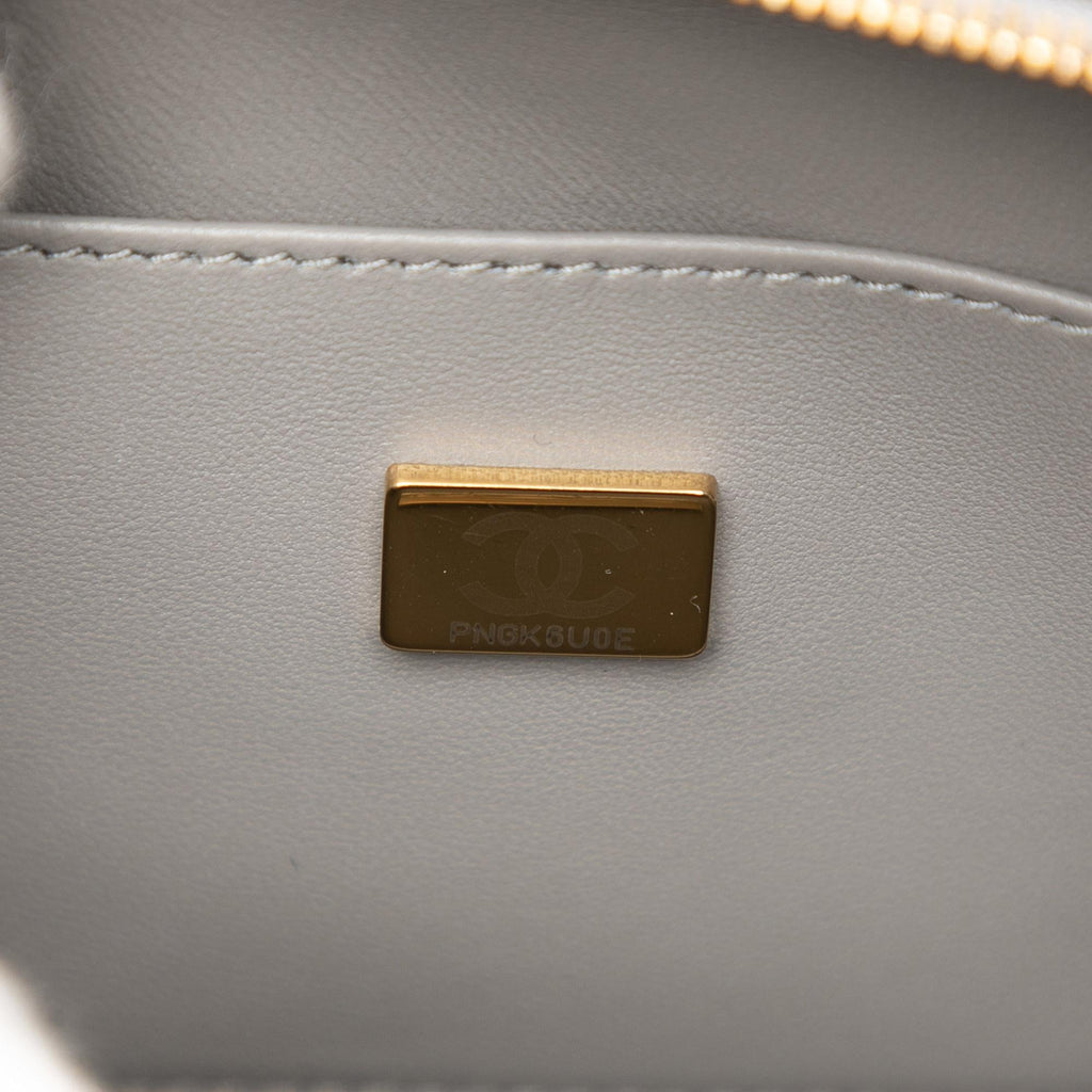 Chanel Small CC Quilted Calfskin Top Handle Convertible Vanity Case