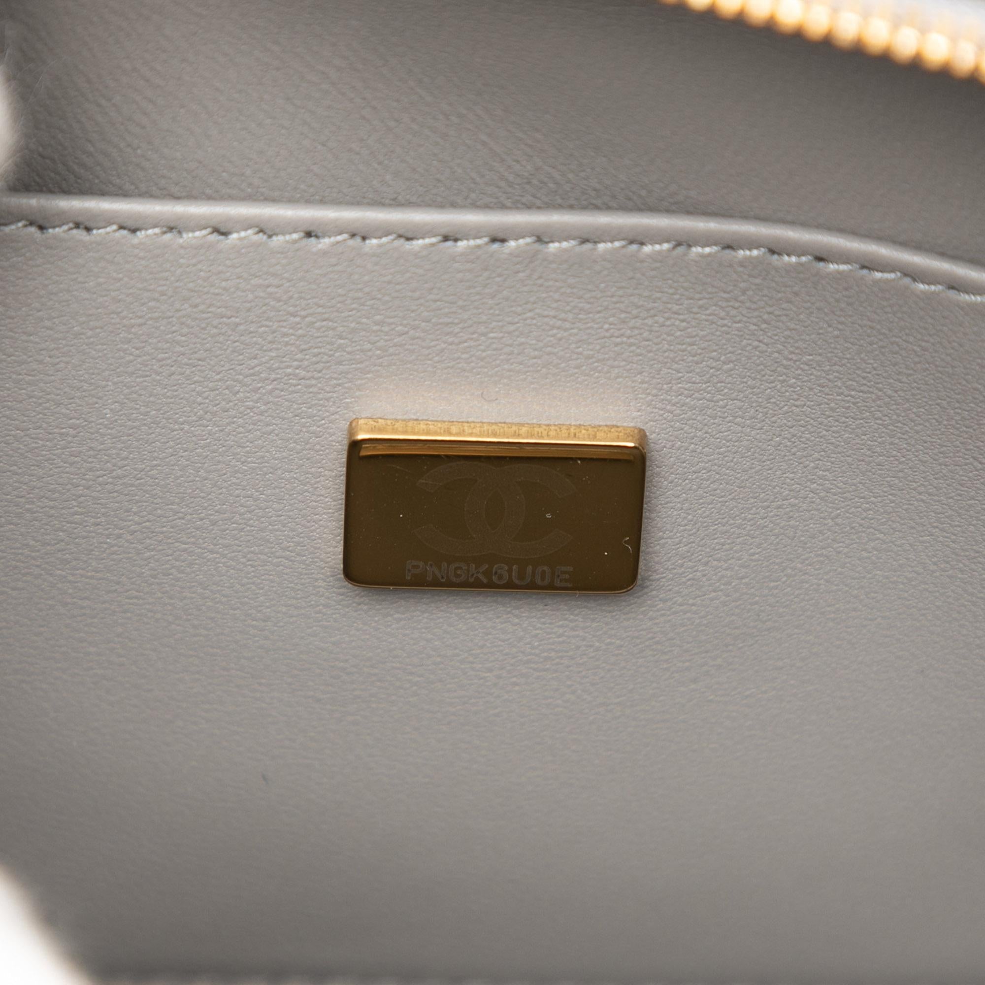 Chanel Small CC Quilted Calfskin Top Handle Convertible Vanity Case