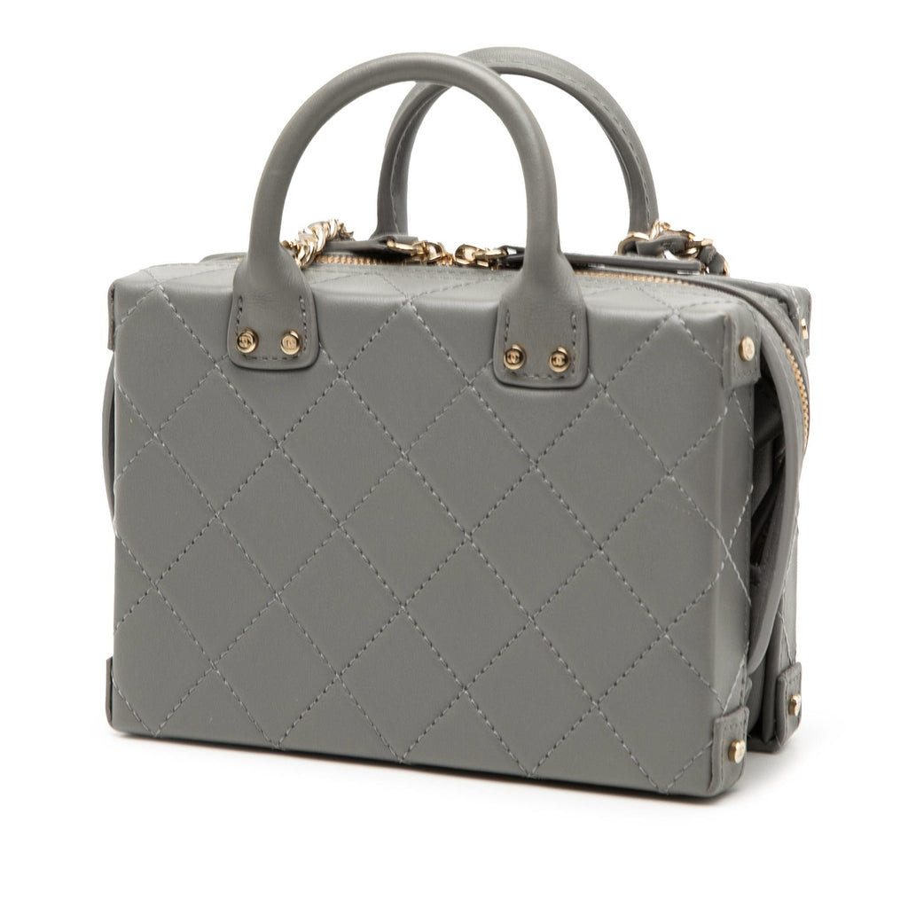 Chanel Small CC Quilted Calfskin Top Handle Convertible Vanity Case