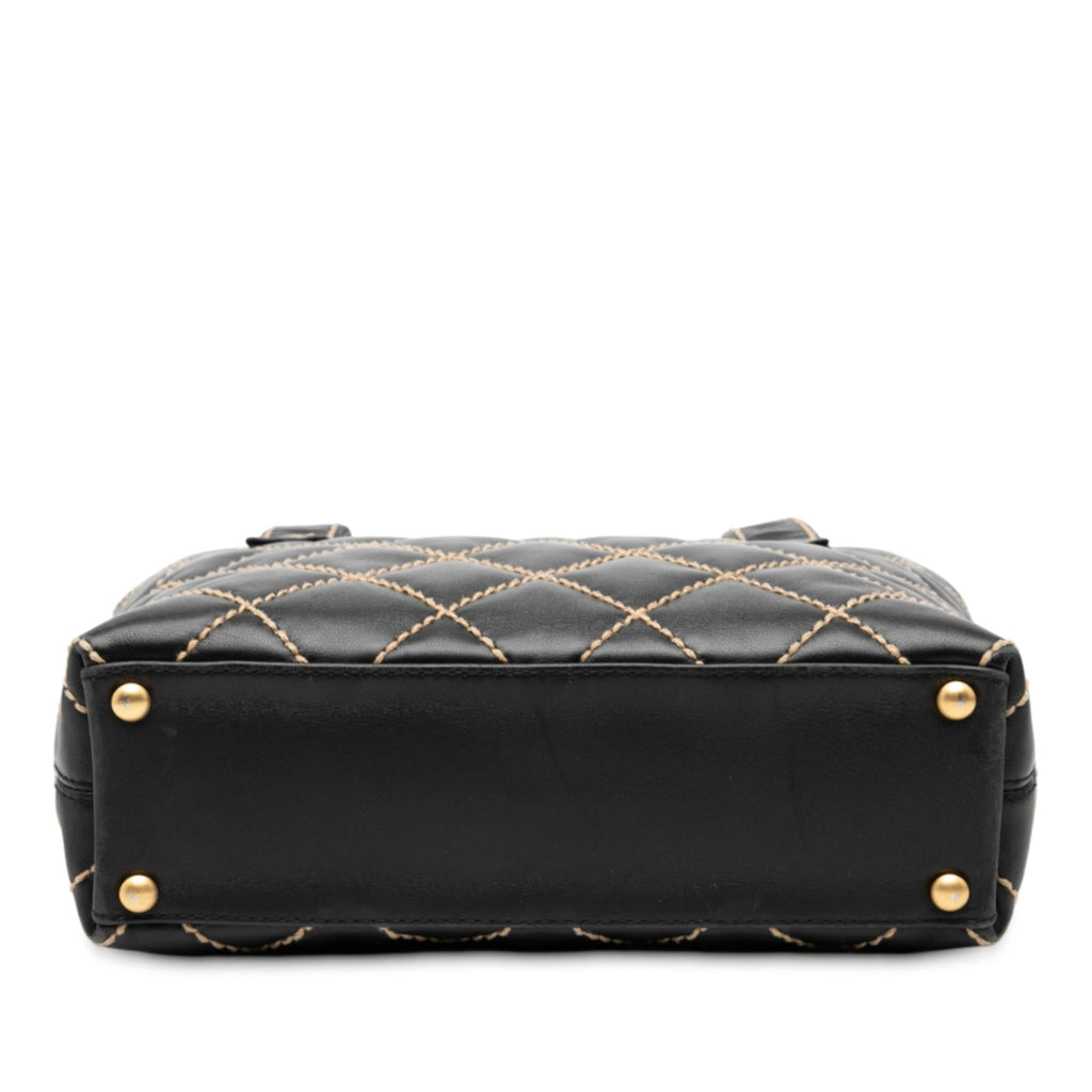 Chanel Small CC Quilted Calfskin Wild Stitch Tote