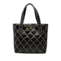 Chanel Small CC Quilted Calfskin Wild Stitch Tote