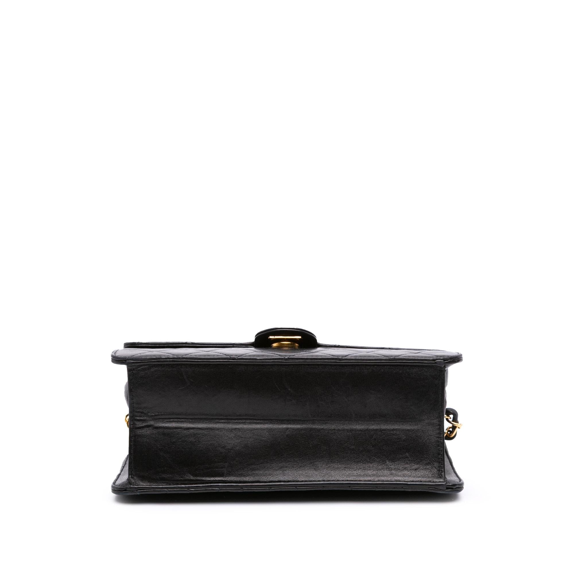 Chanel Small CC Quilted Lambskin Half Single Flap