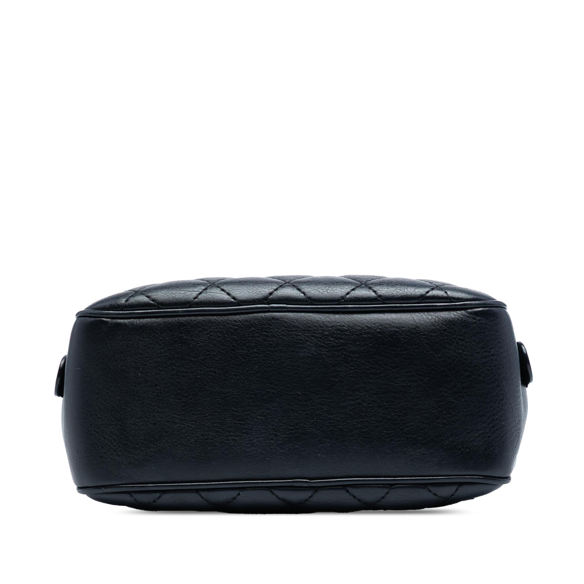 Chanel Small CC Quilted Lambskin Top Handle Vanity Case with Chain
