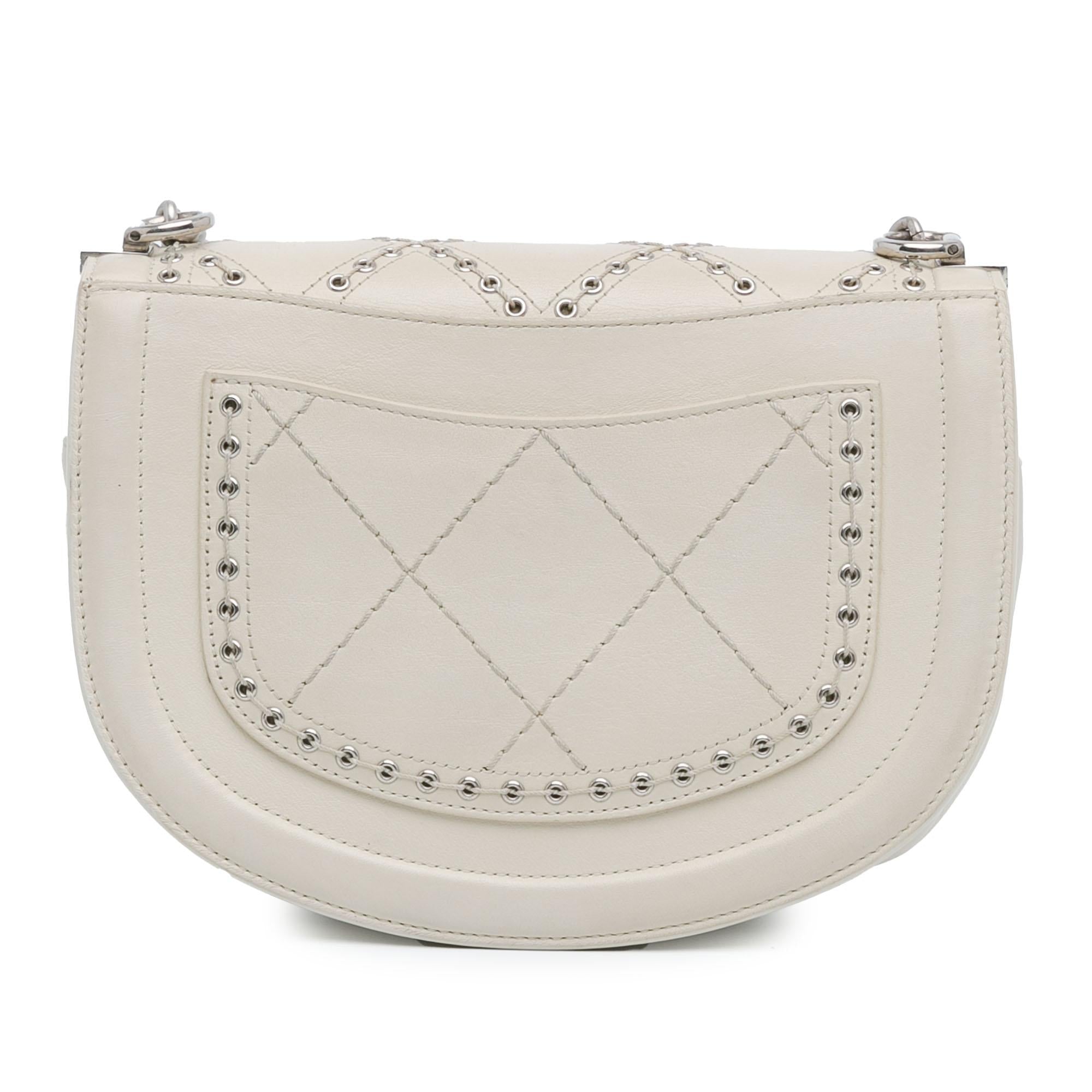 Chanel Small Calfskin Coco Eyelets Round Flap (SHG-J36UdW)