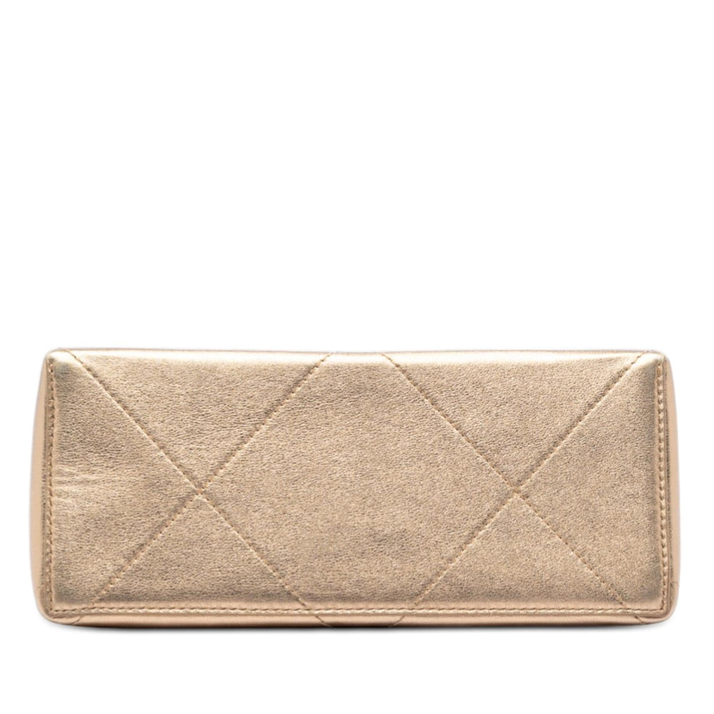 Chanel Small Calfskin Kiss Lock Frame Bag