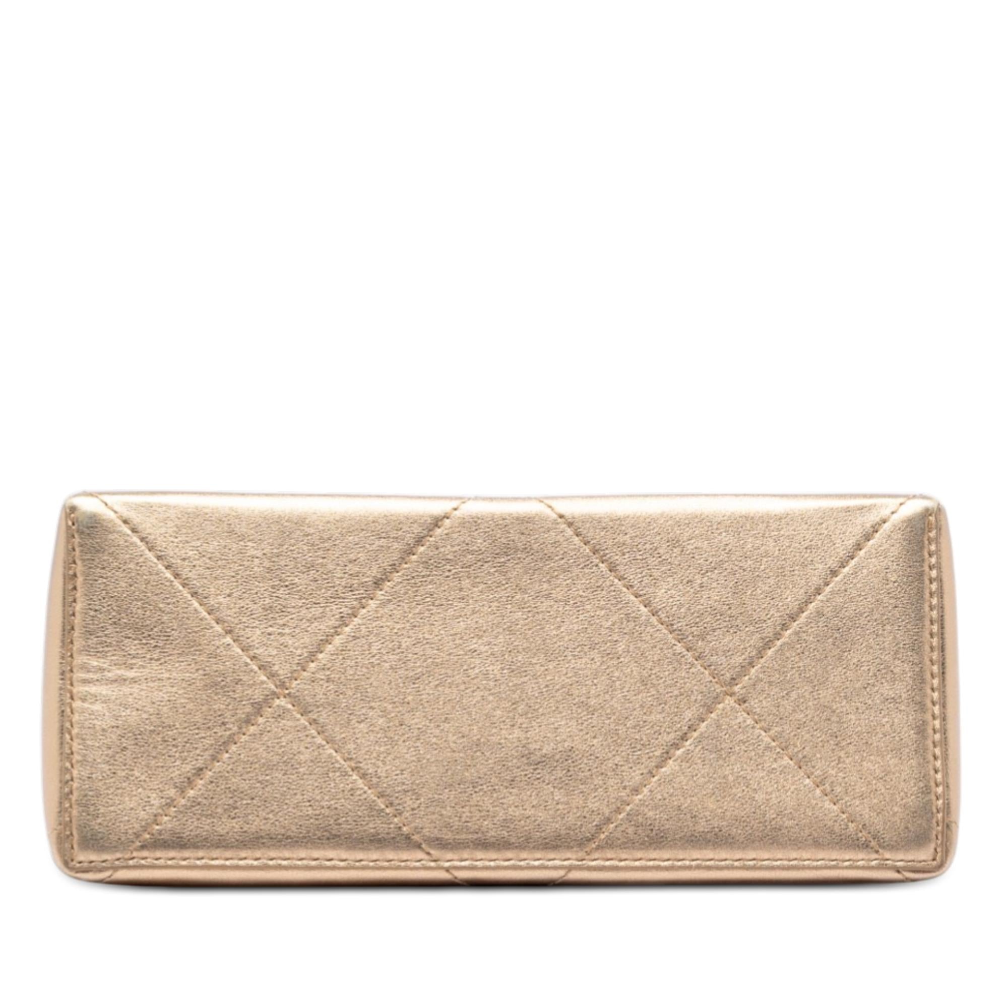 Chanel Small Calfskin Kiss Lock Frame Bag