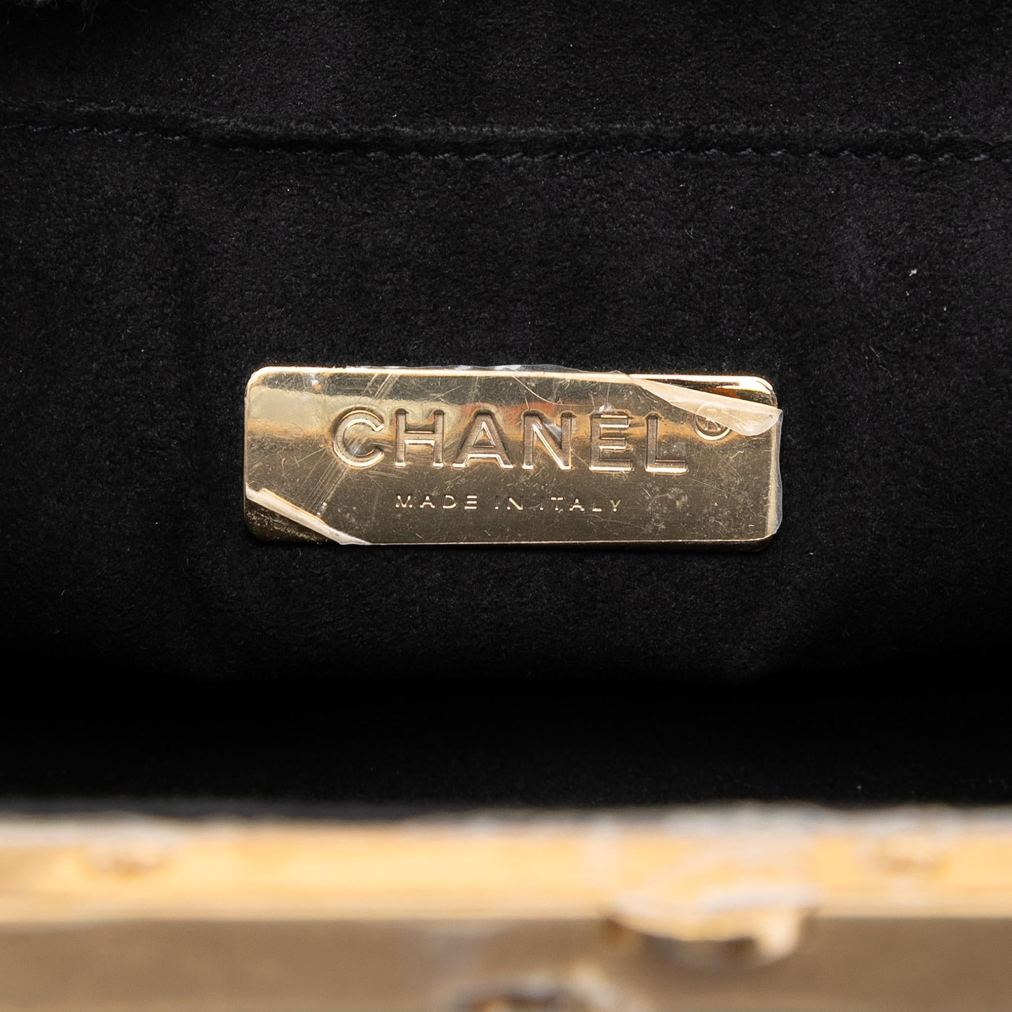 Chanel Small Calfskin Kiss Lock Frame Bag