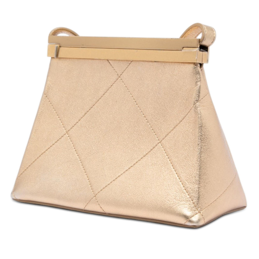 Chanel Small Calfskin Kiss Lock Frame Bag