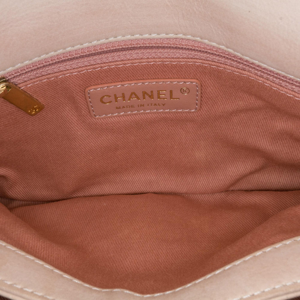 Chanel Small Calfskin Triple Stitched Flap (SHG-MqcPxP)