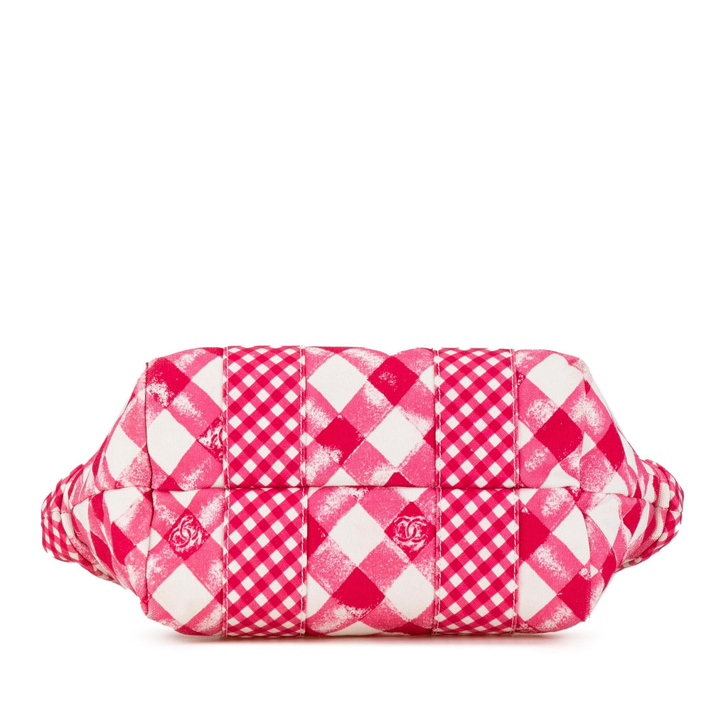 Chanel Small Canvas Printed CC Gingham Handbag