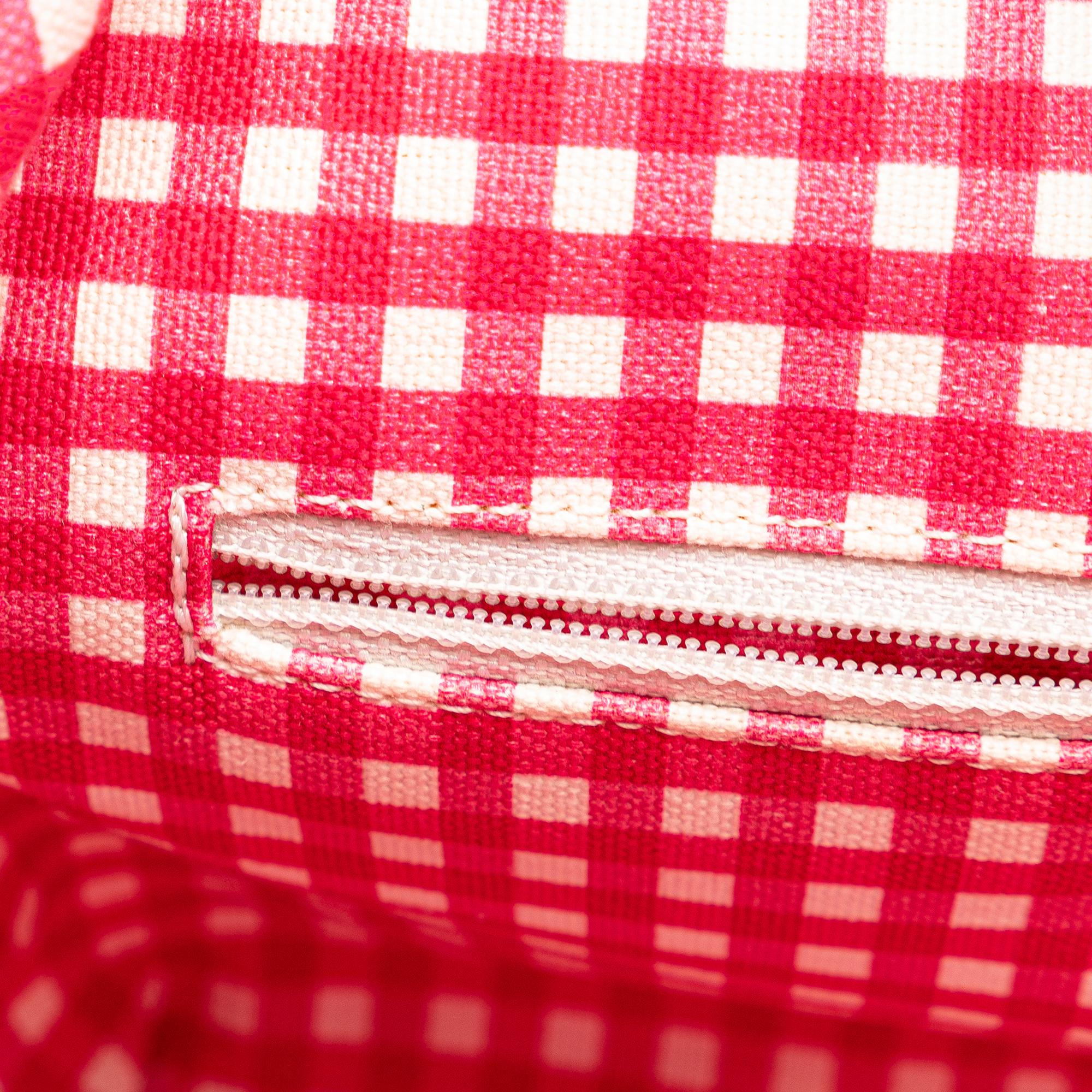 Chanel Small Canvas Printed CC Gingham Handbag