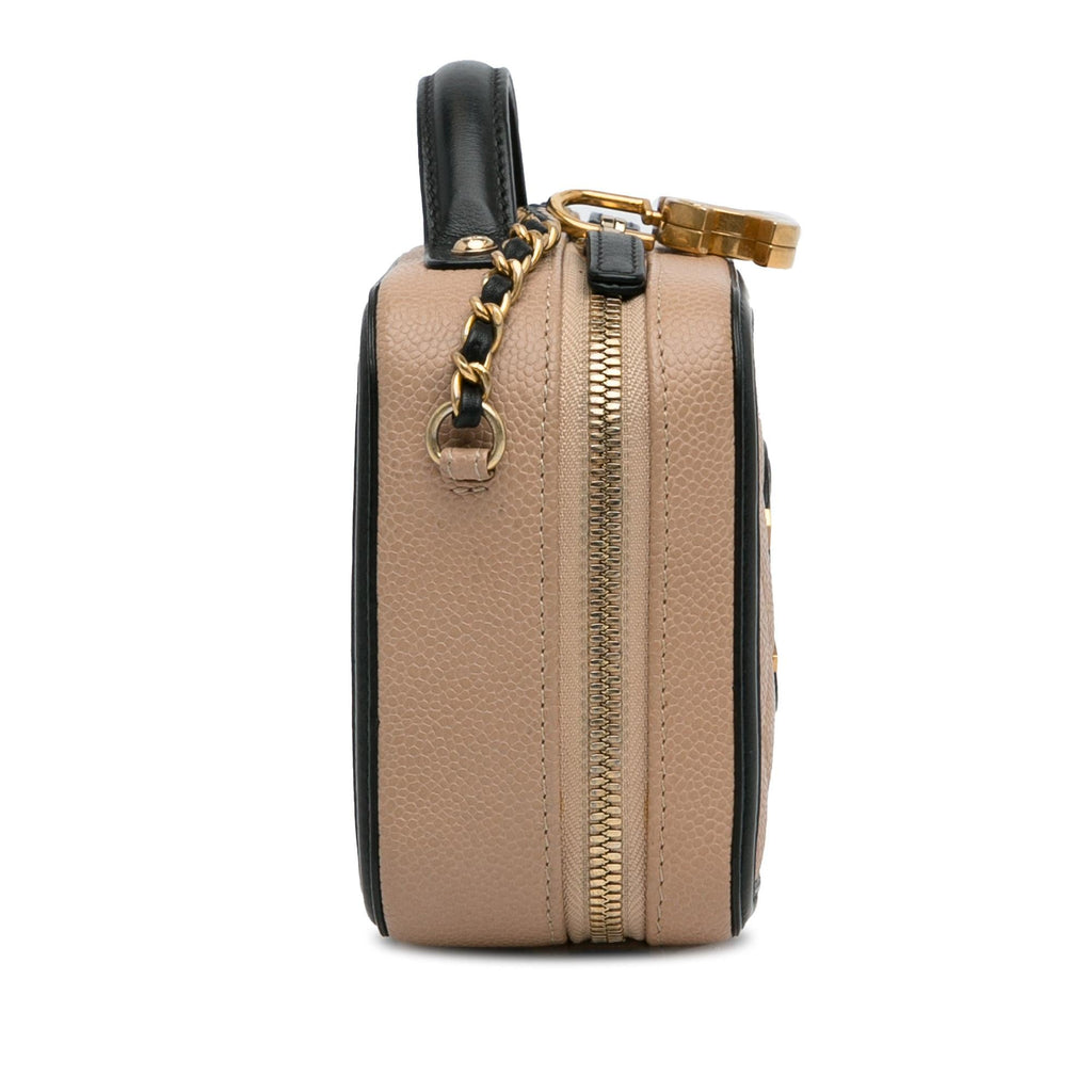 Chanel Small Caviar CC Filigree Vanity Case (SHG-c7hubE)