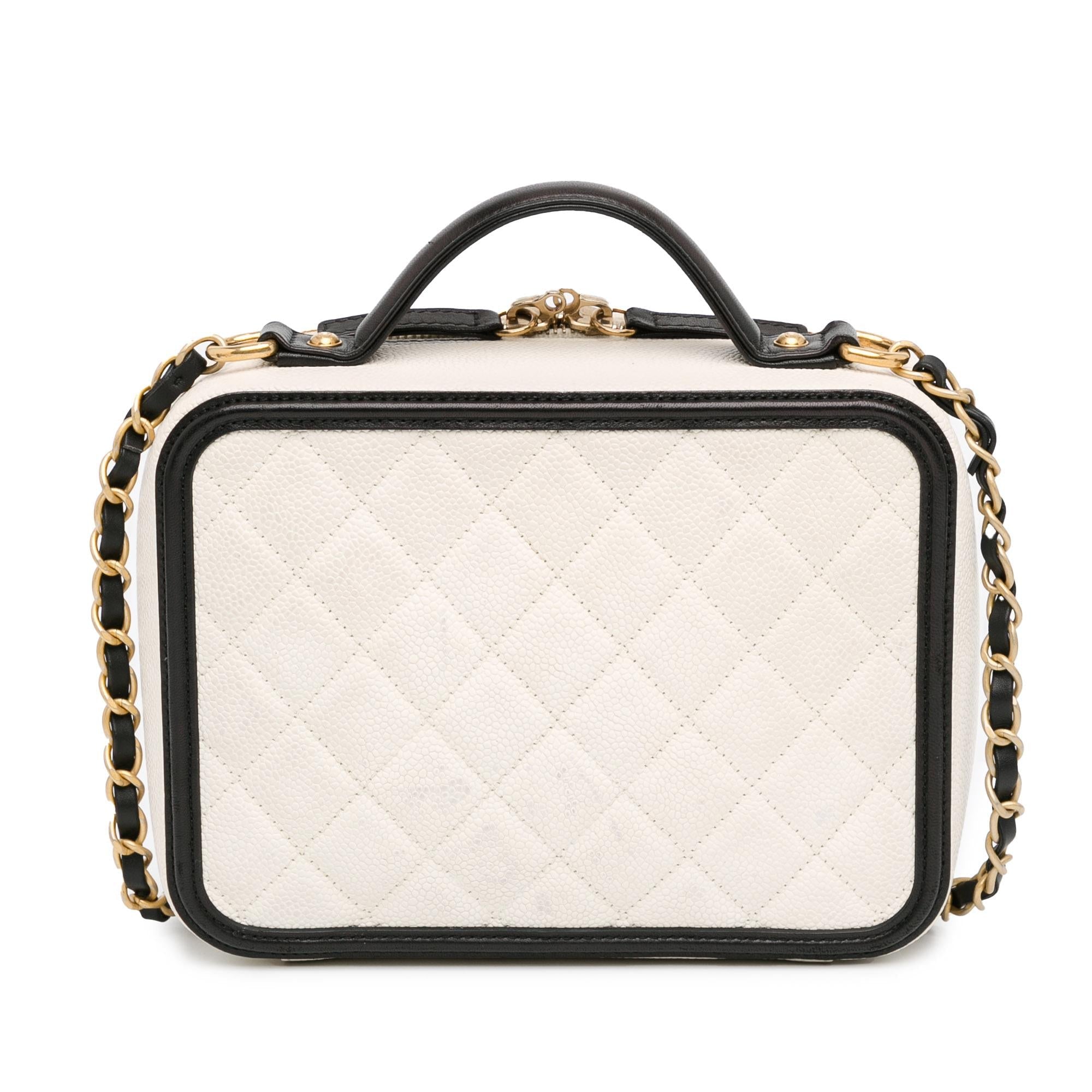 Chanel Small Caviar CC Filigree Vanity Case (SHG-Bp5TXl)