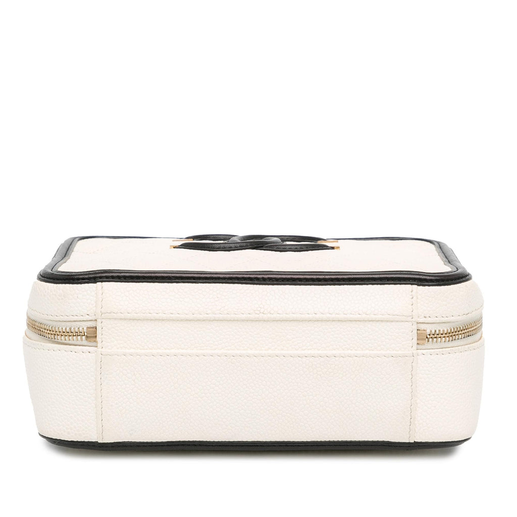 Chanel Small Caviar CC Filigree Vanity Case (SHG-Bp5TXl)