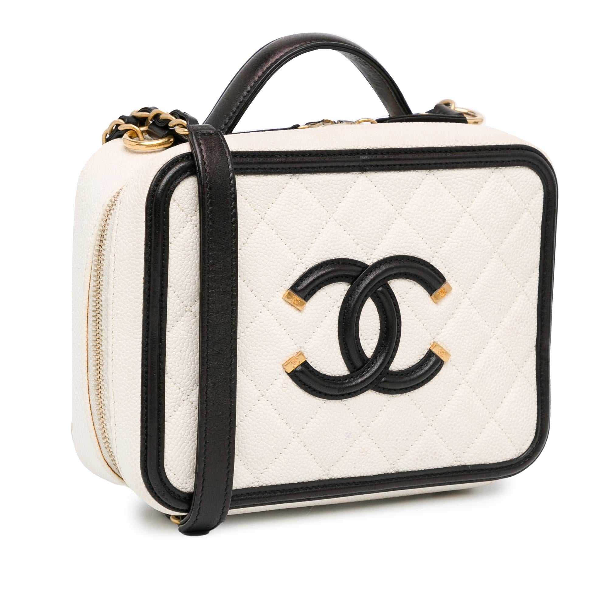Chanel Small Caviar CC Filigree Vanity Case (SHG-Bp5TXl)