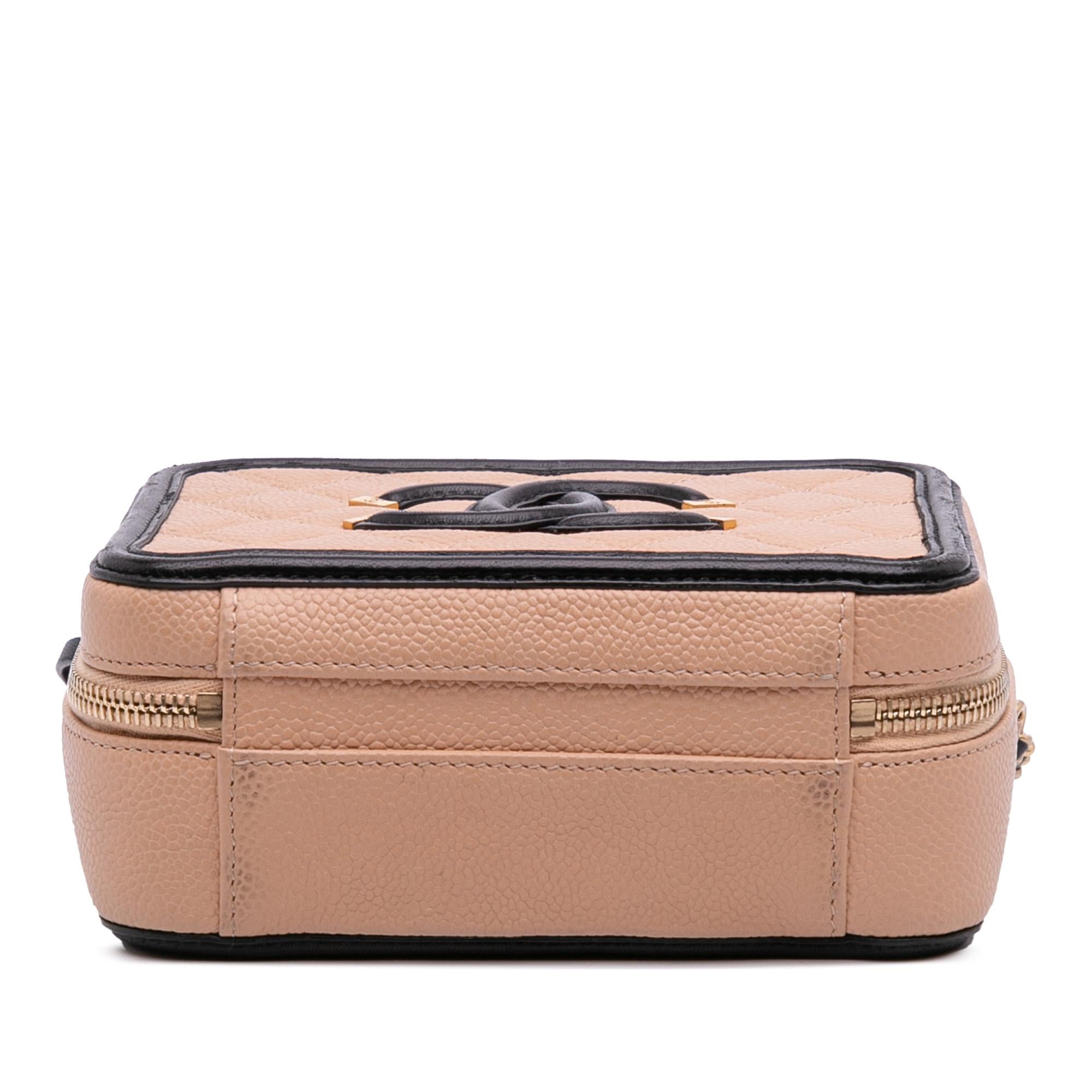 Chanel Small Caviar CC Filigree Vanity Case