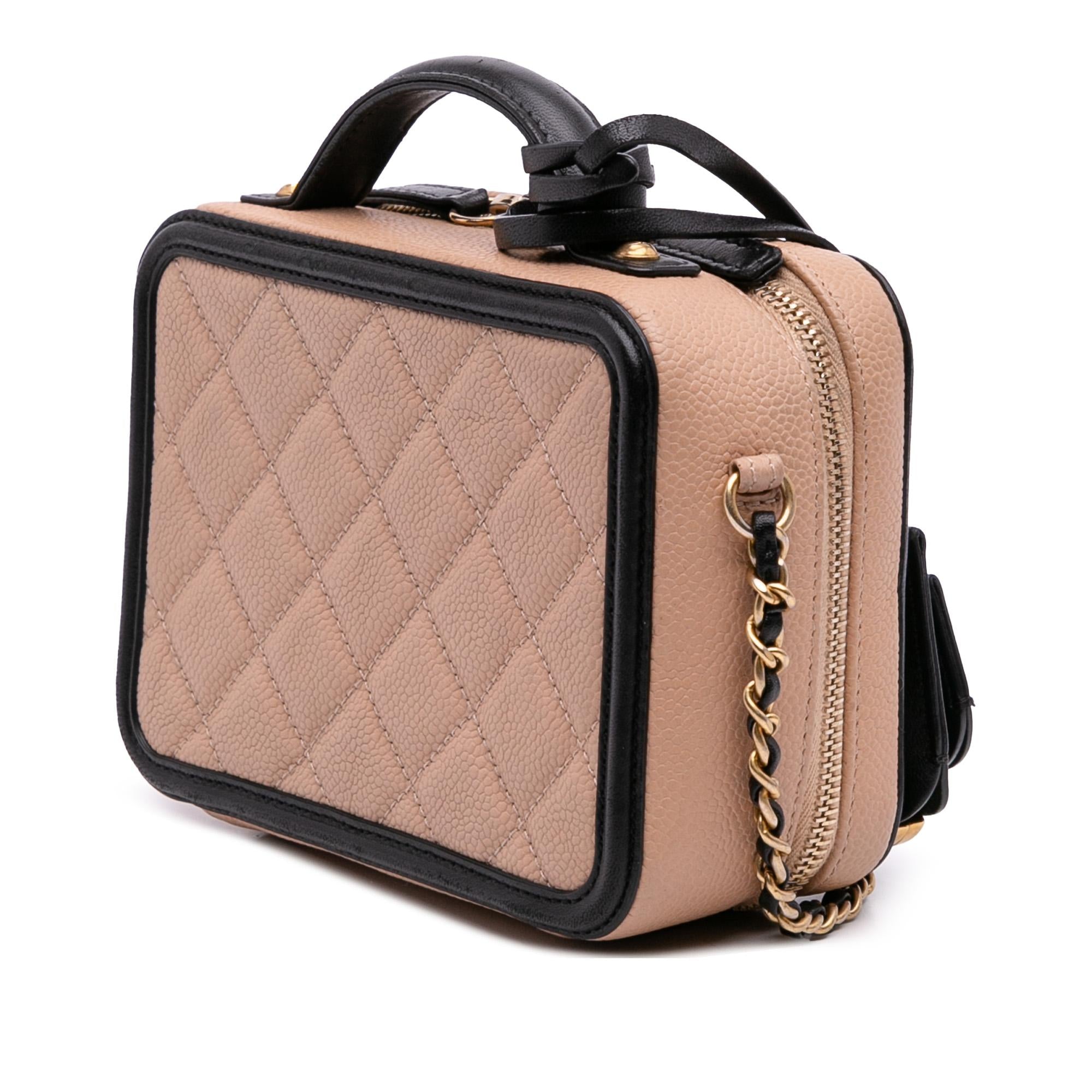 Chanel Small Caviar CC Filigree Vanity Case