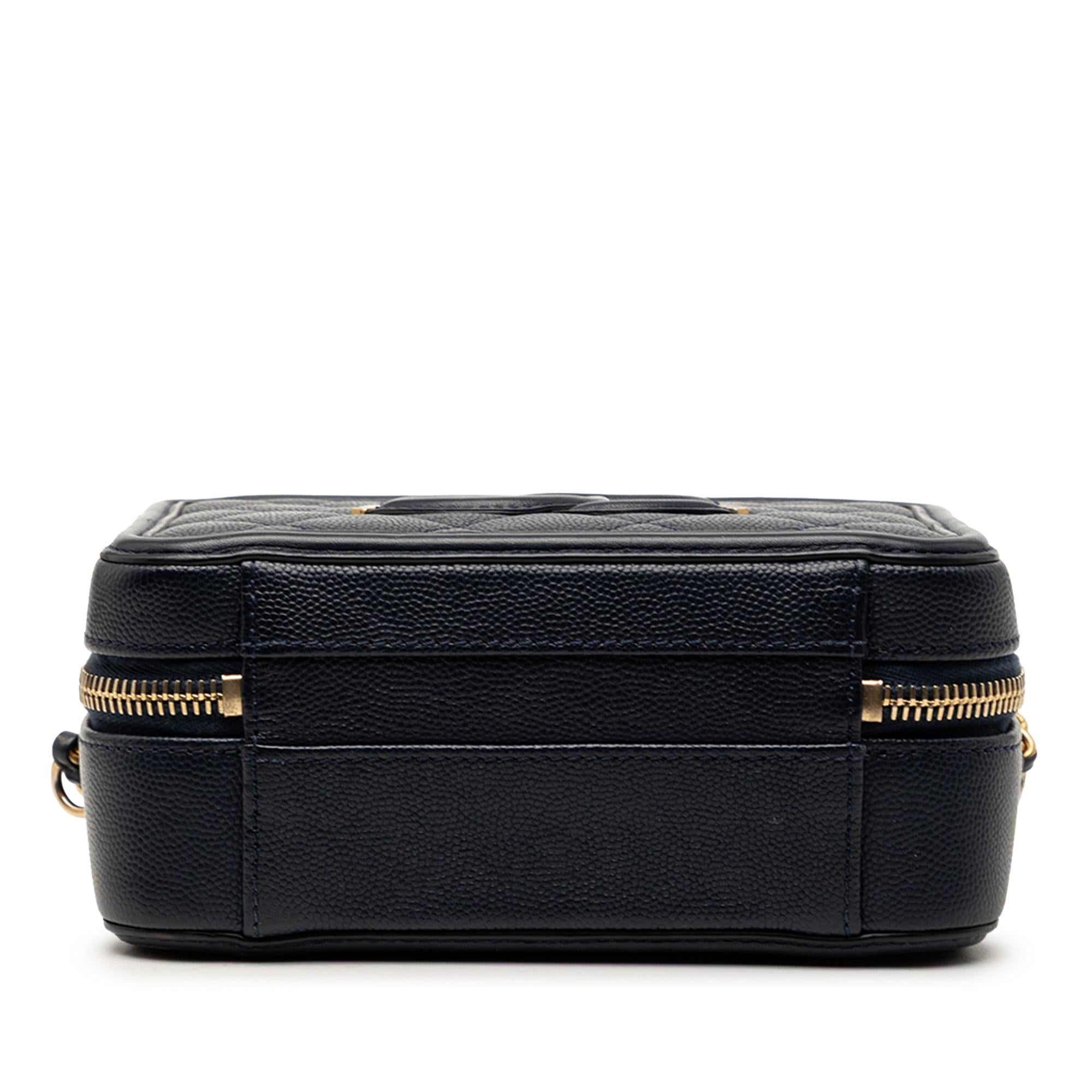 Chanel Small Caviar CC Filigree Vanity Case