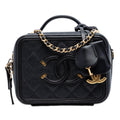 Chanel Small Caviar CC Filigree Vanity Case