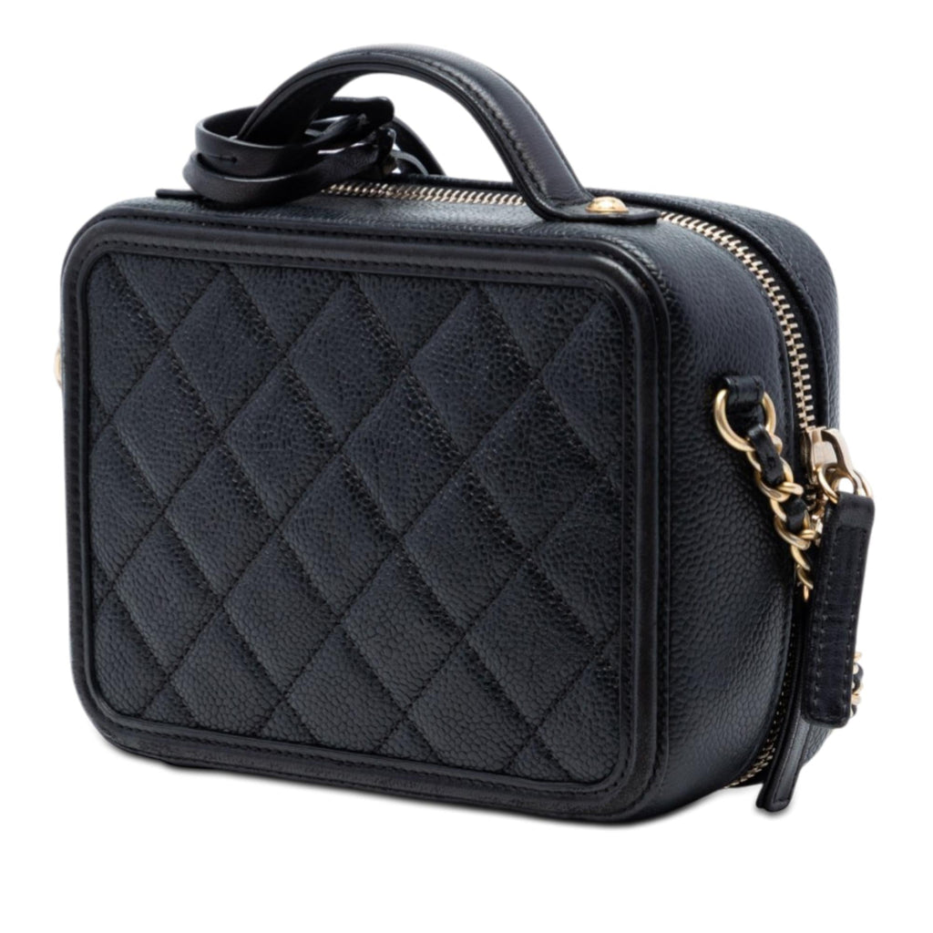 Chanel Small Caviar CC Filigree Vanity Case