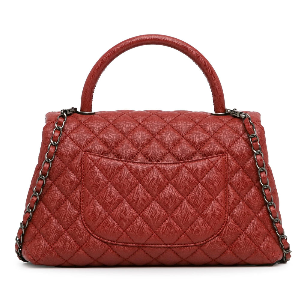Chanel Small Caviar Coco Top Handle Bag (SHG-f1R70w)
