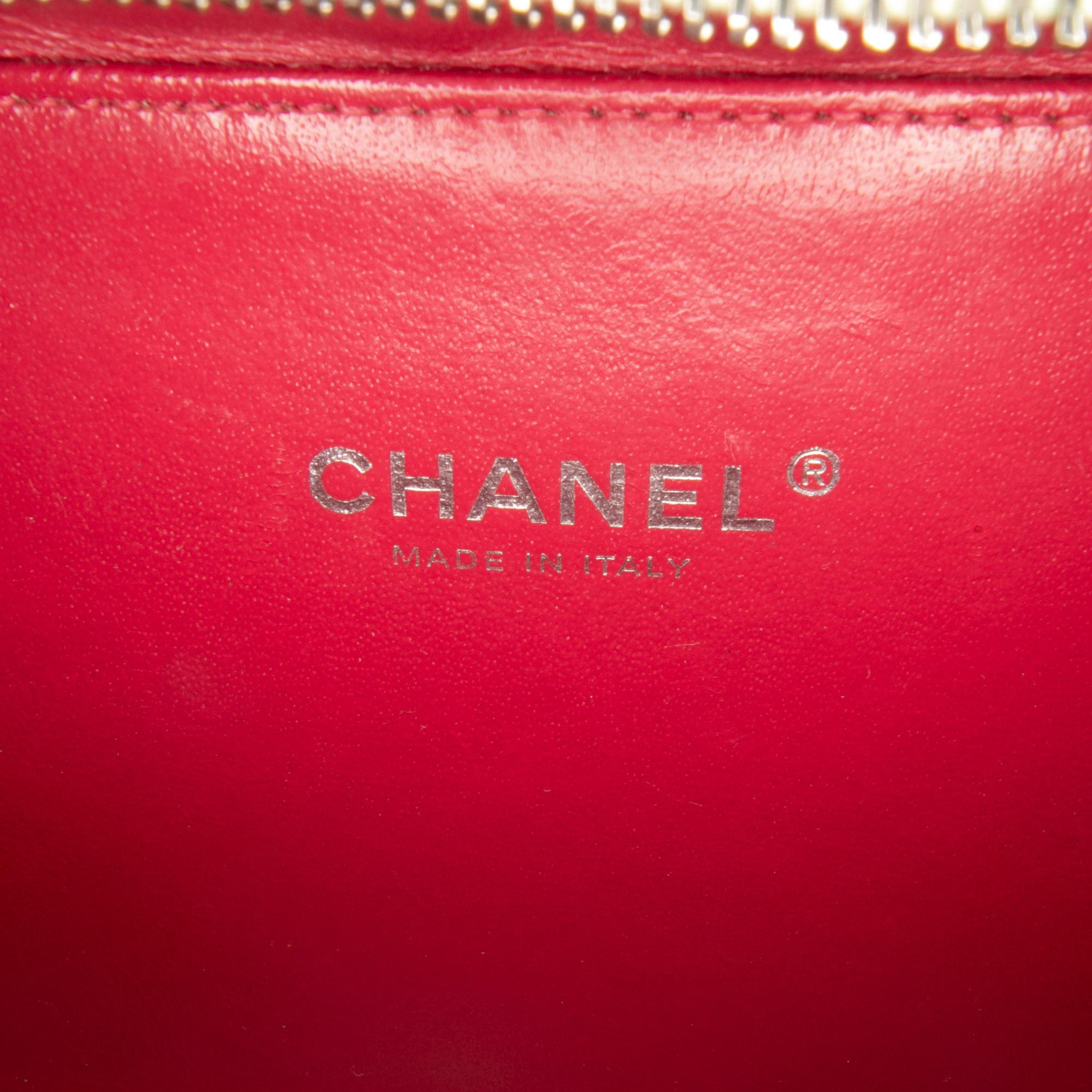 Chanel Small Caviar Striped CC Filigree Vanity Case