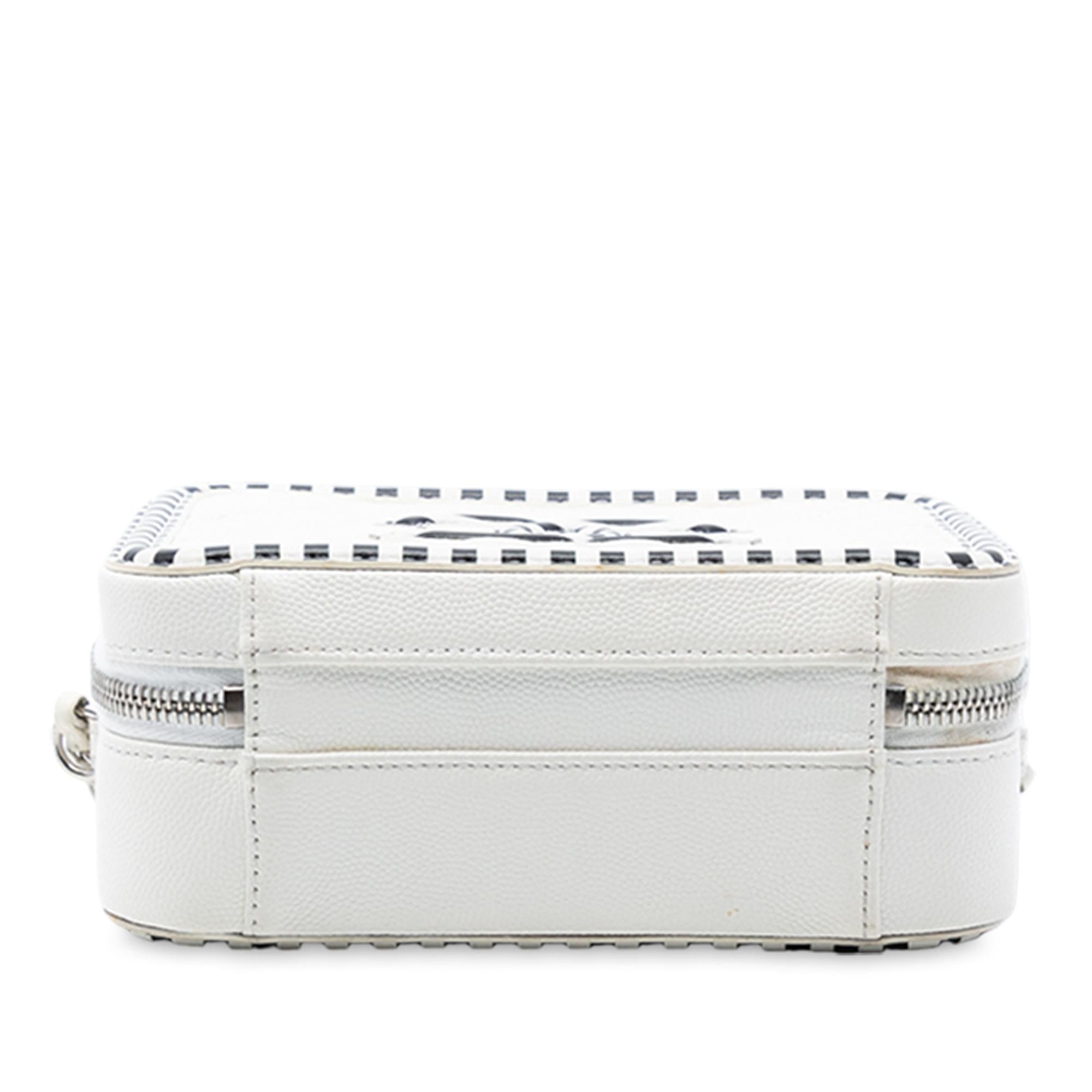 Chanel Small Caviar Striped CC Filigree Vanity Case