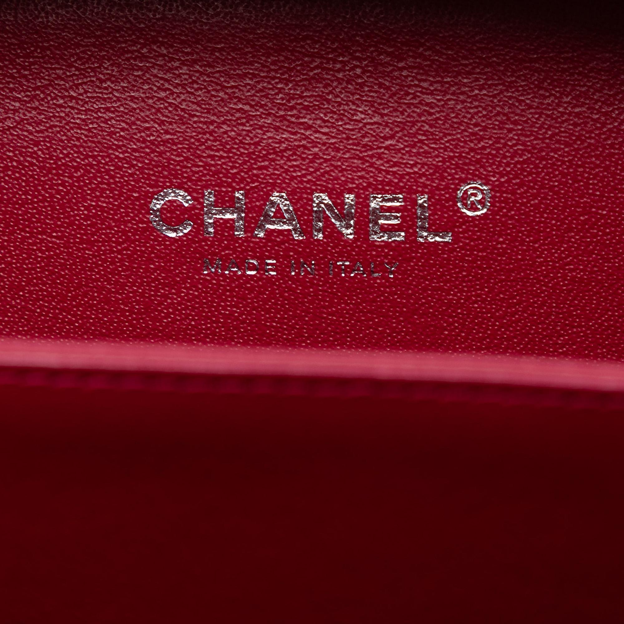 Chanel Small Caviar Striped CC Filigree Vanity Case