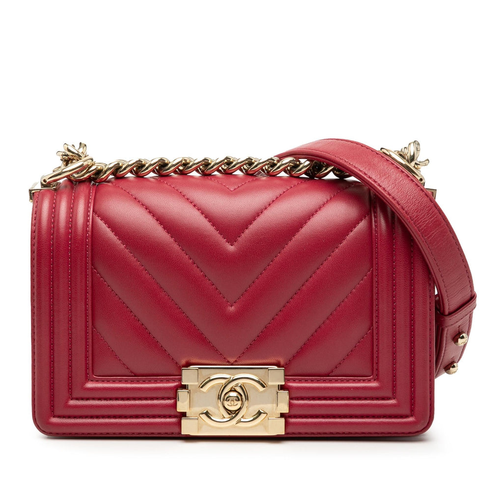 Chanel Small Chevron Calfskin Boy Flap