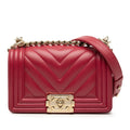 Chanel Small Chevron Calfskin Boy Flap