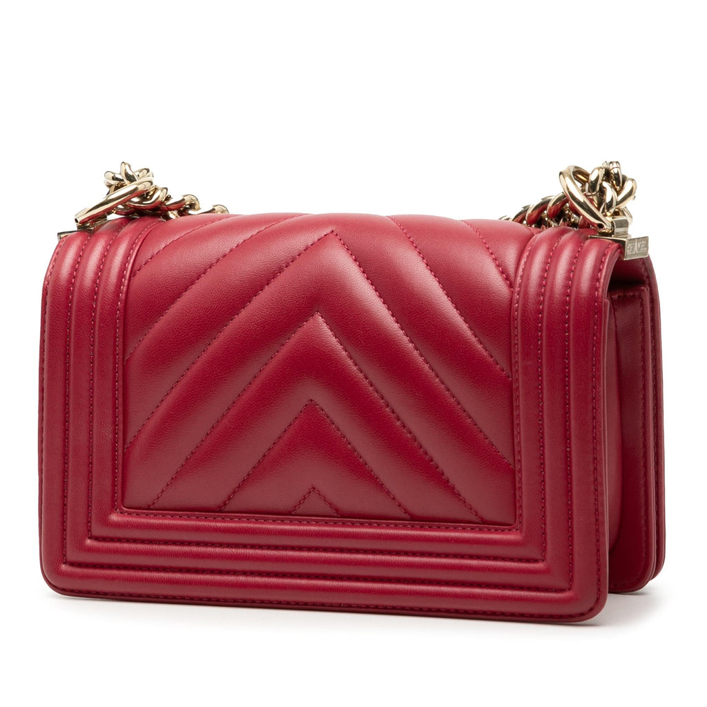 Chanel Small Chevron Calfskin Boy Flap